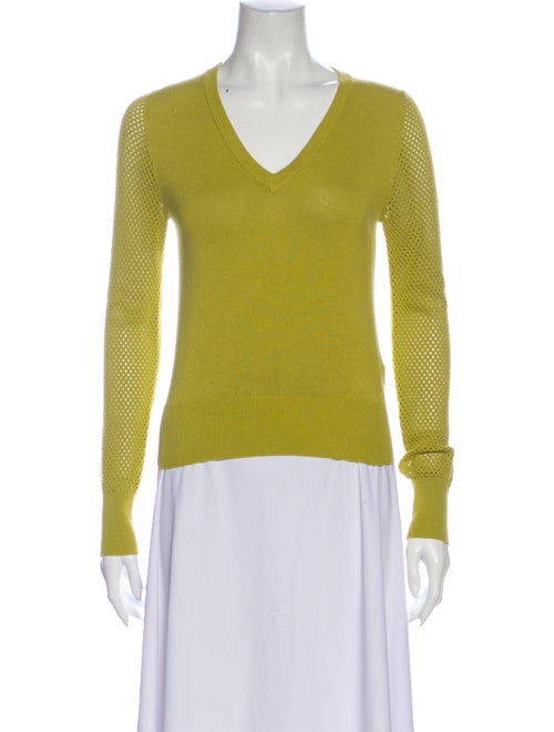 Happy Sheep V-Neck Sweater Green