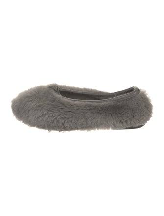 Hereu Shearling Bow Accents Flats