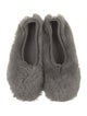 Hereu Shearling Bow Accents Flats