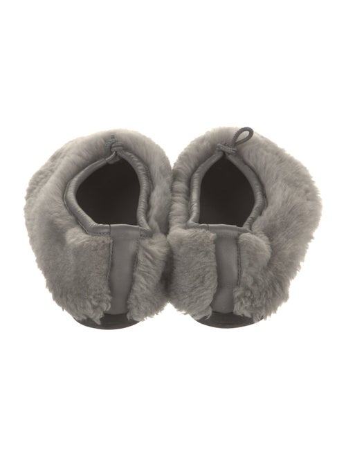 Hereu Shearling Bow Accents Flats