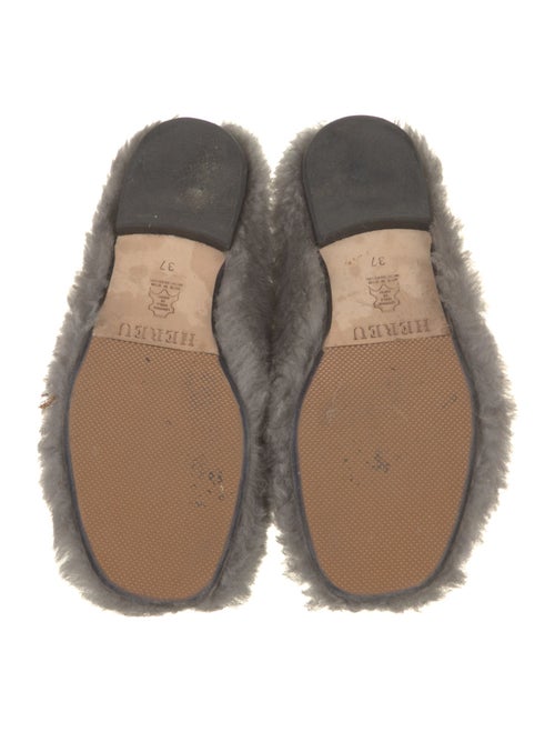 Hereu Shearling Bow Accents Flats