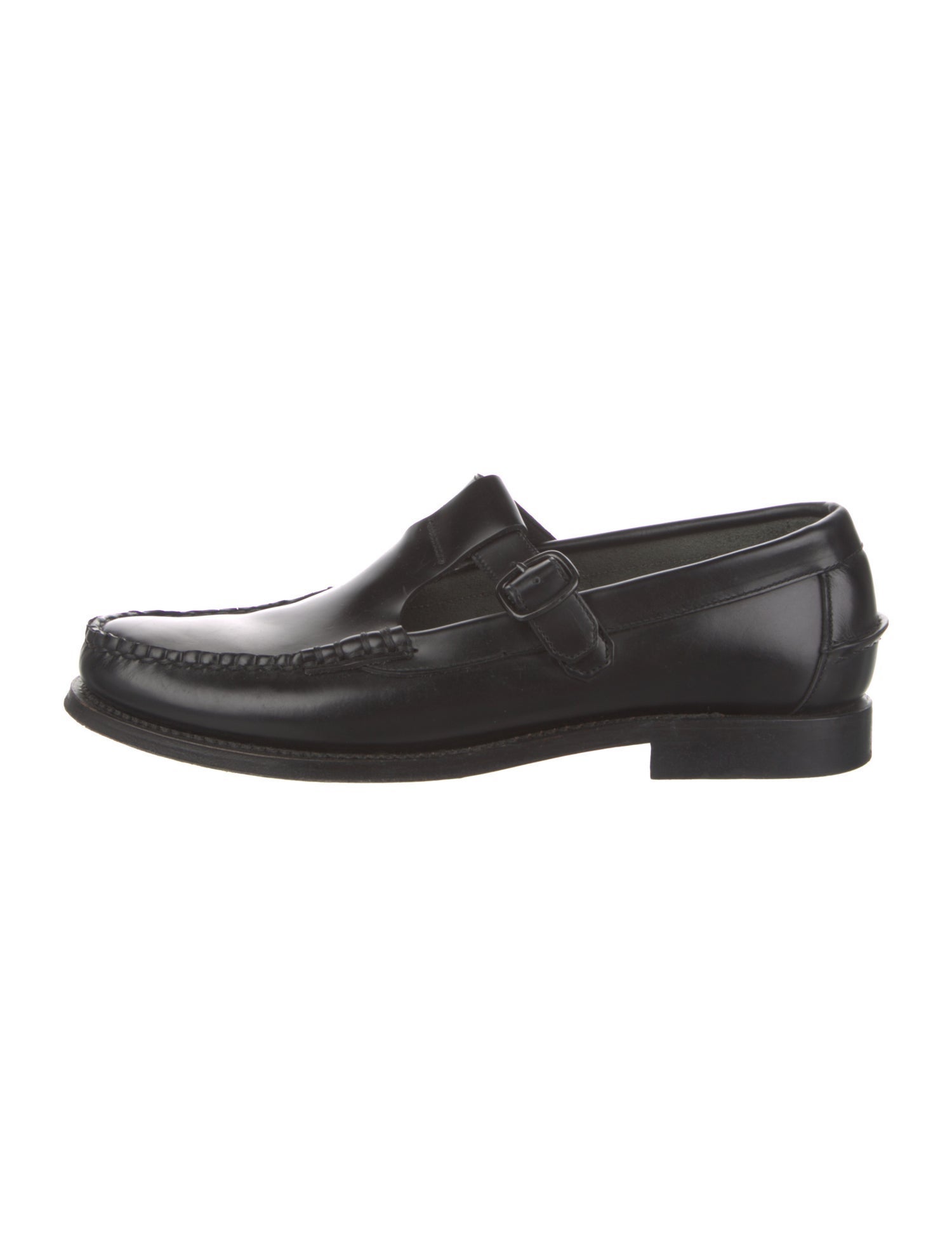 Hereu Leather Cutout Accent Loafers