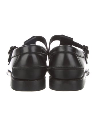 Hereu Leather Cutout Accent Loafers