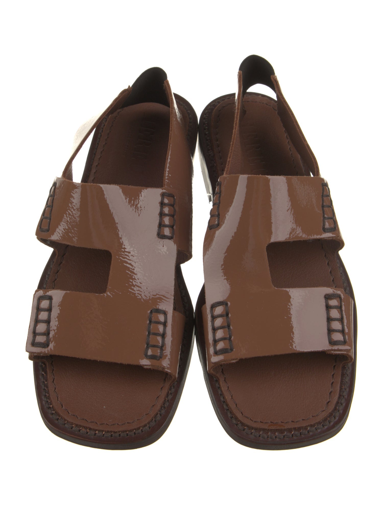 Hereu Patent Leather Slingback Sandals