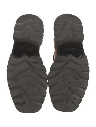 Hereu Leather Whipstitch Trim Slingback Sandals