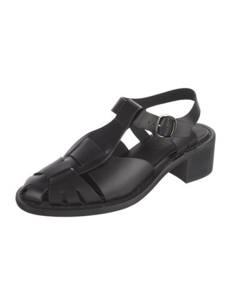 Hereu Leather T-Strap Pumps