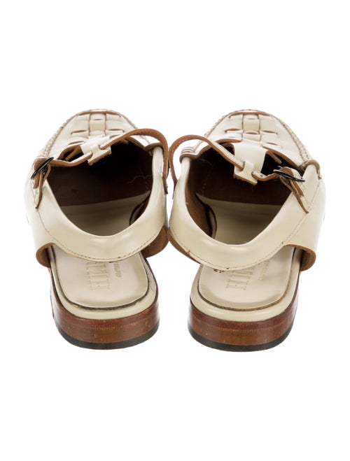 Hereu Leather Braided Accents Slingback Flats