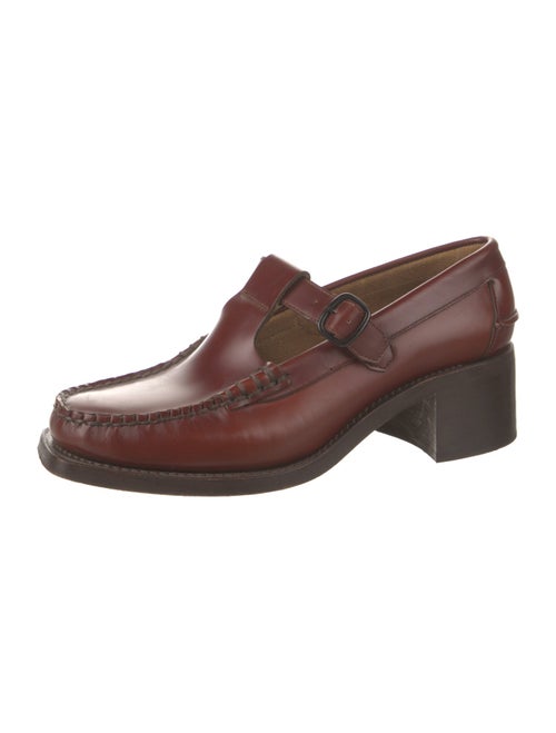 Hereu Leather Whipstitch Trim Loafers