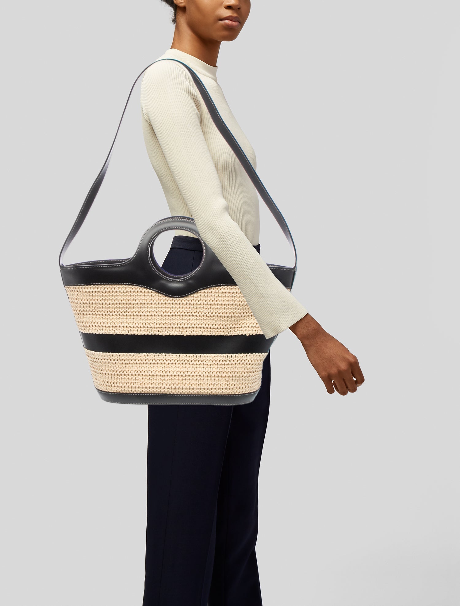 Hereu Raffia Top Handle Bag