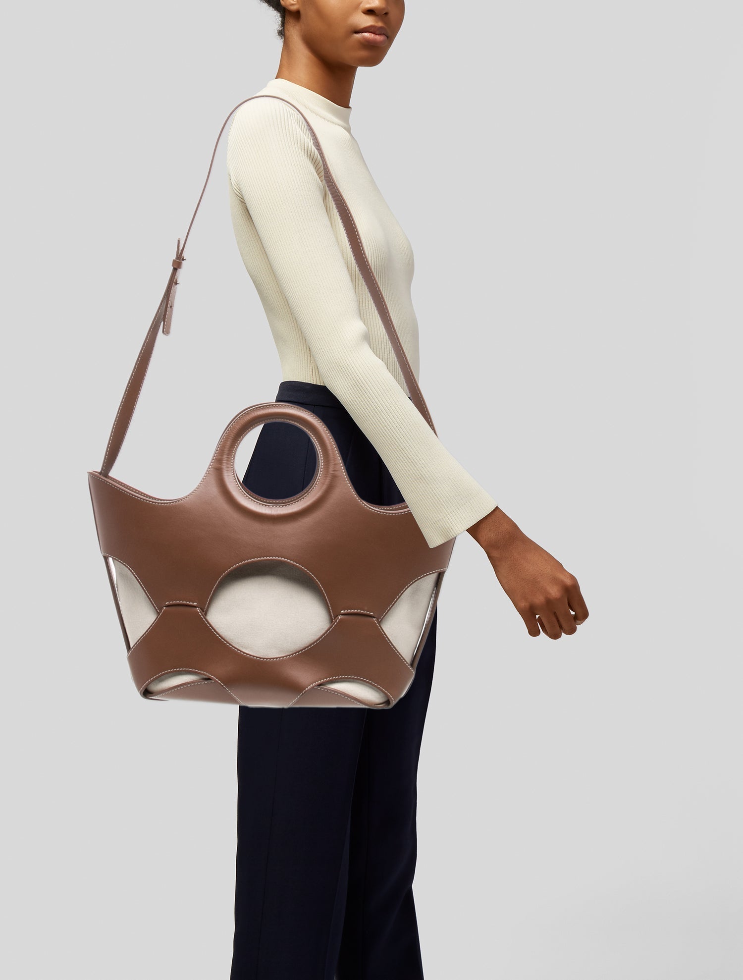 Hereu Leather Top Handle Bag