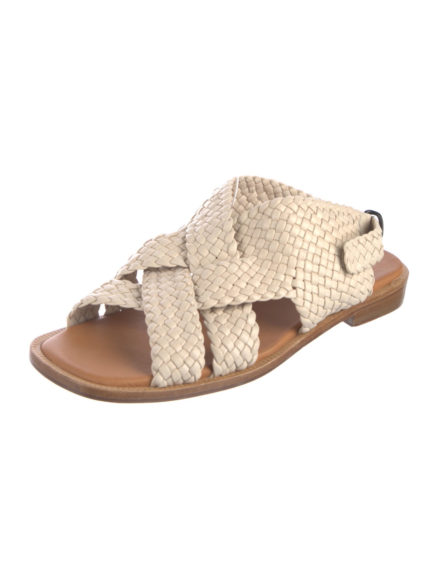 Hereu Leather Animal Print Slingback Sandals