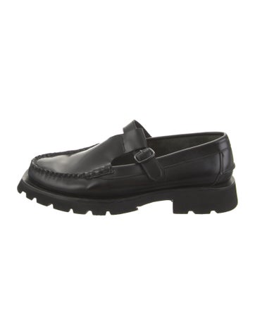 Pre-owned Hereu Leather Loafers In Black
