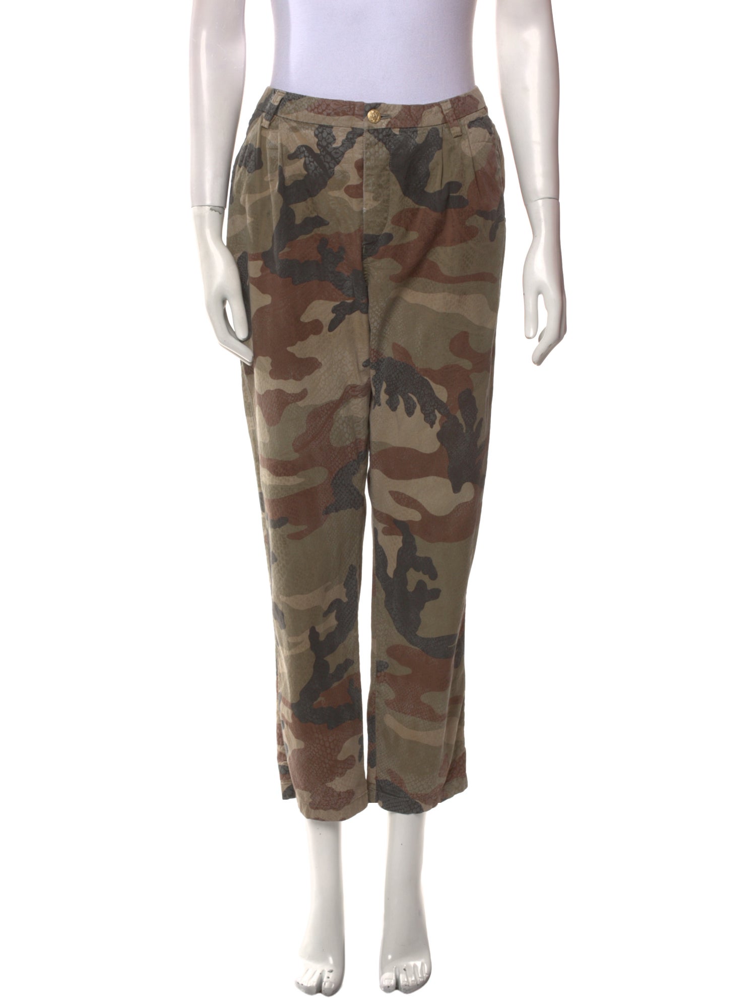 History Repeats Camouflage Print Skinny Leg Pants