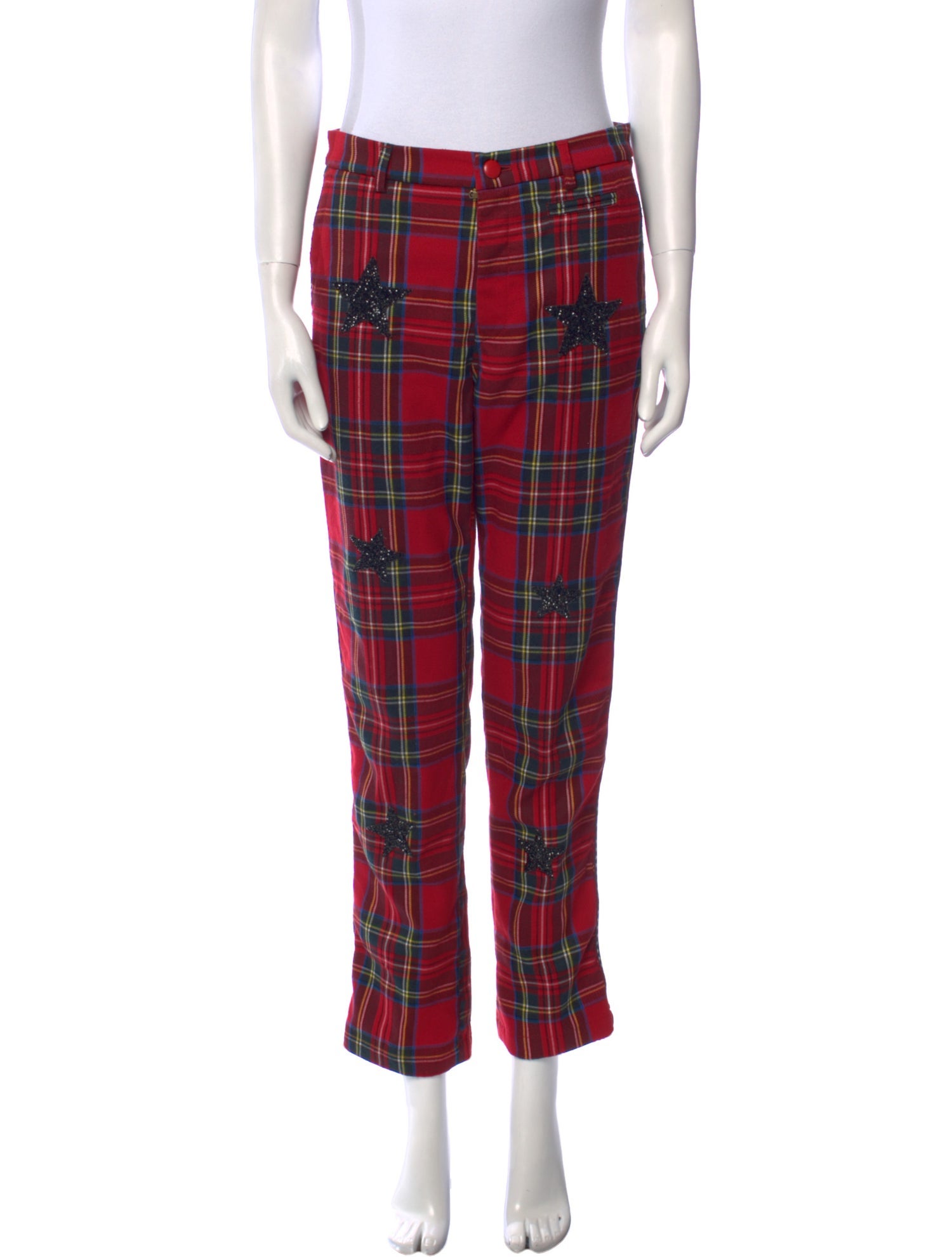 History Repeats Plaid Print Straight Leg Pants