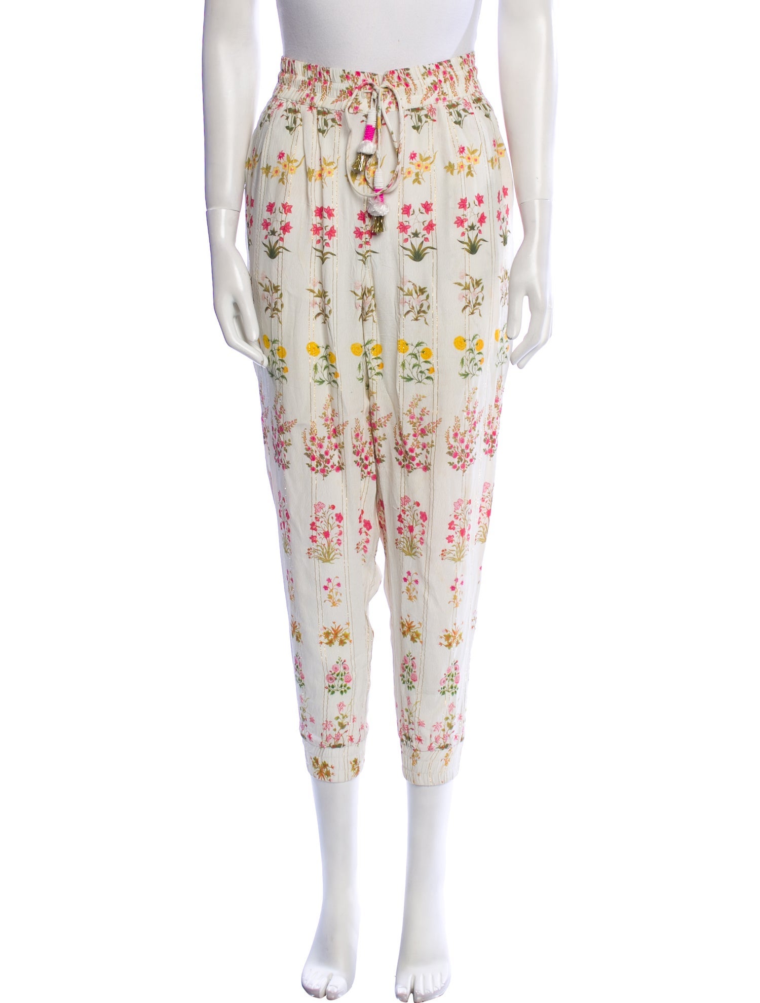 Hemanta & Nandita Floral Print Skinny Leg Pants