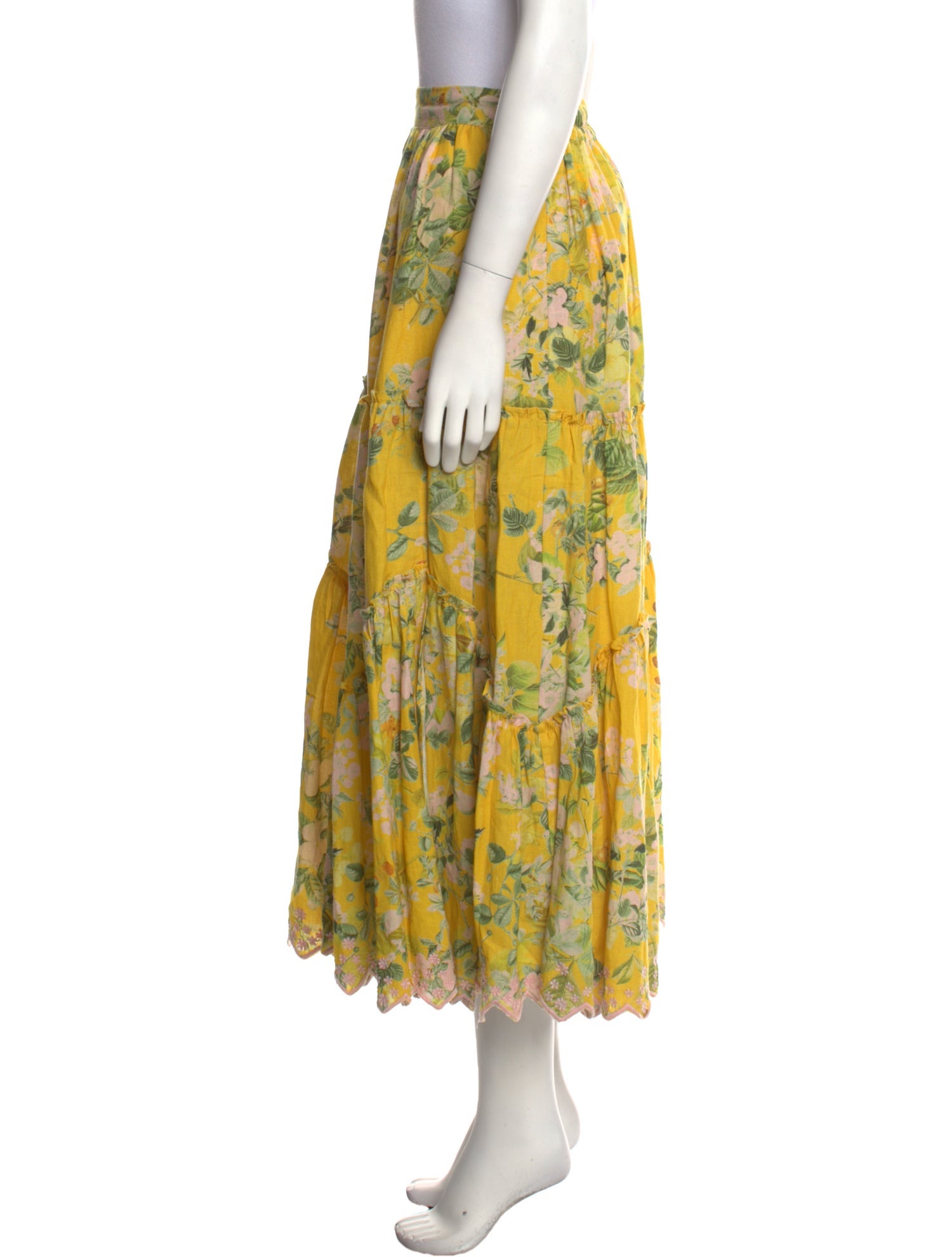 Hemanta & Nandita Floral Print Midi Length Skirt