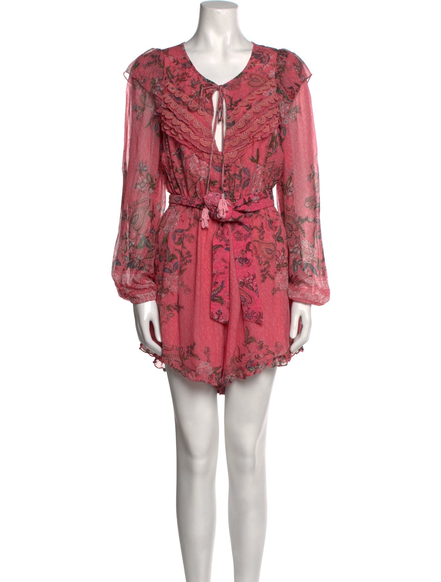 Hemanta & Nandita Floral Print V-Neck Romper w/ Tags