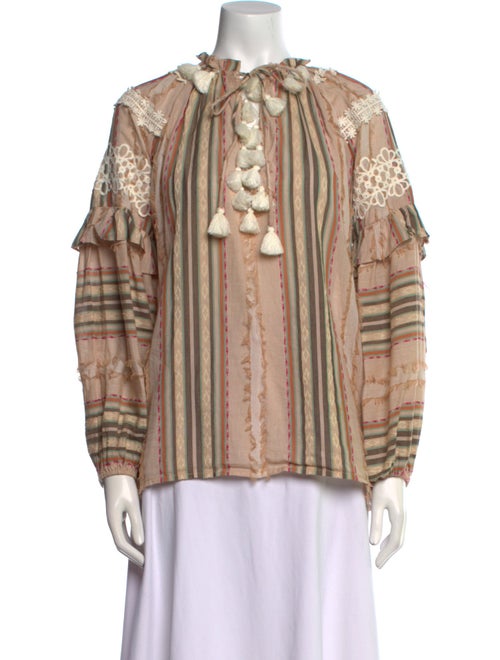 Hemanta & Nandita Printed Mock Neck Blouse