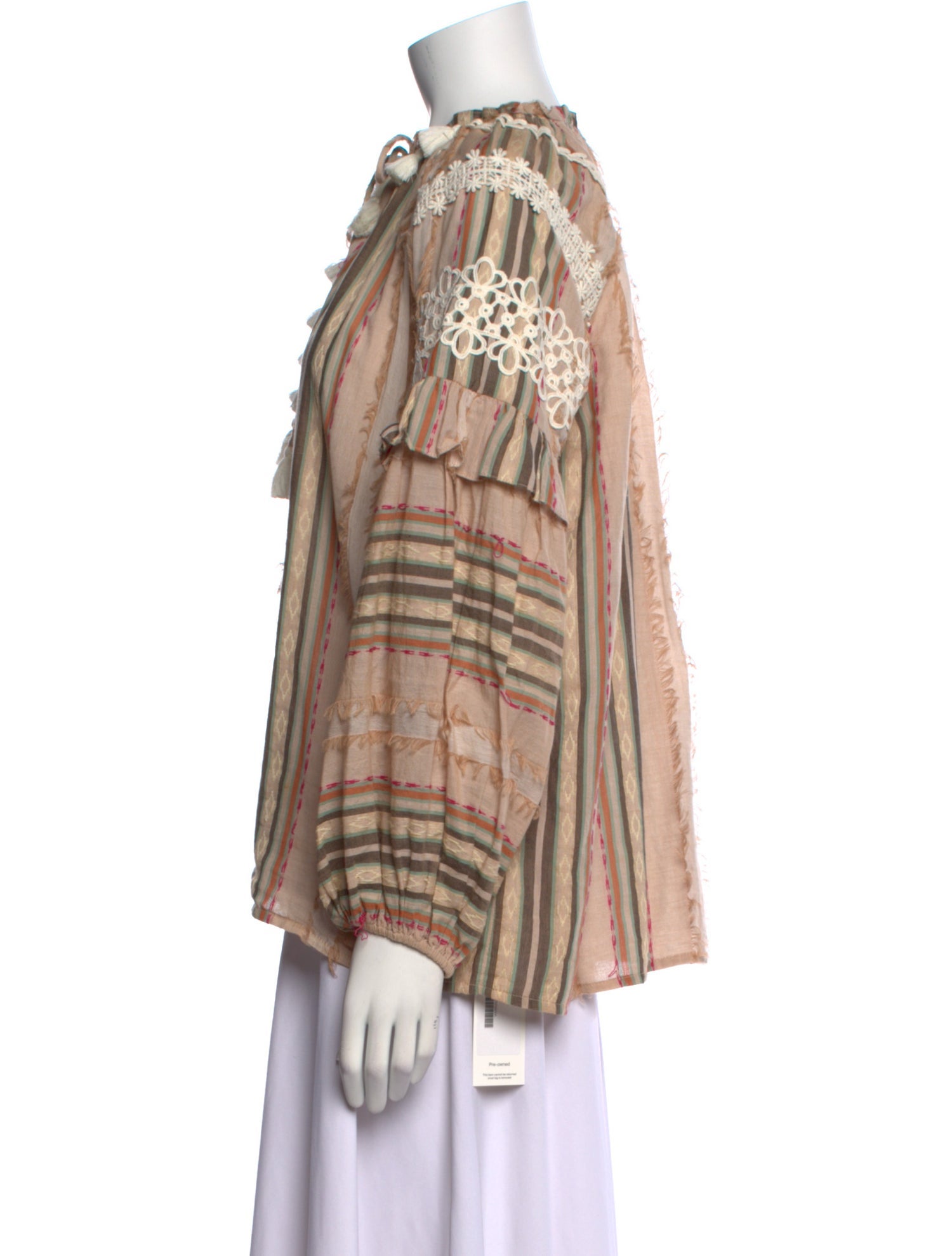 Hemanta & Nandita Printed Mock Neck Blouse