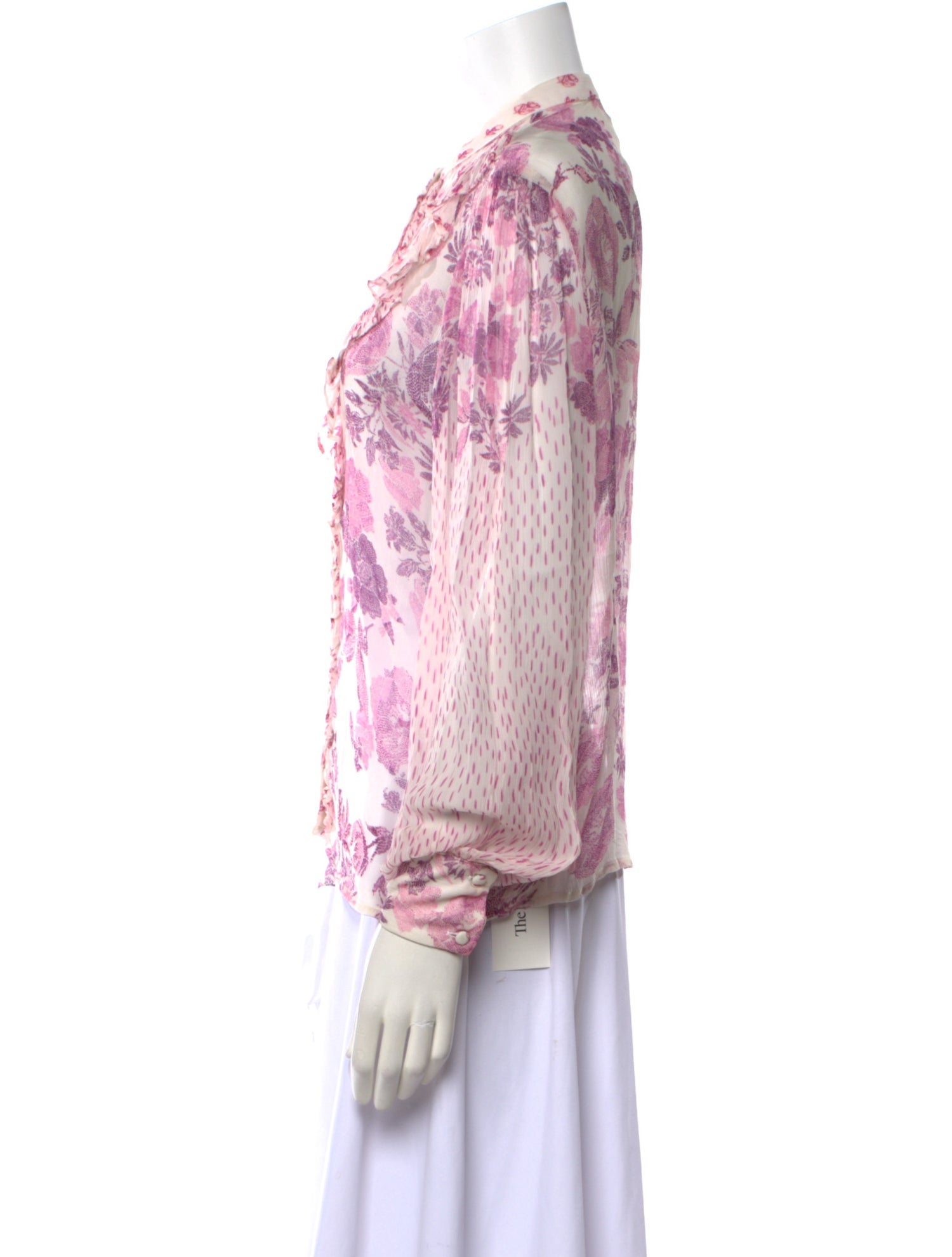 Hemanta & Nandita Floral Print Mock Neck Blouse