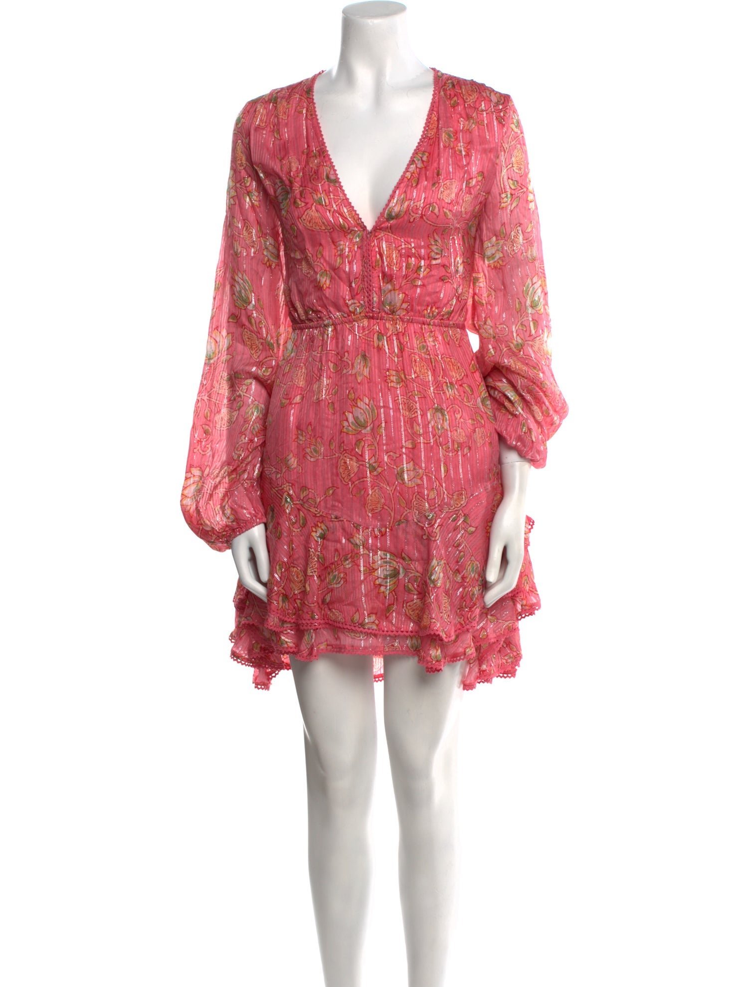 Hemanta & Nandita Floral Print Mini Dress w/ Tags