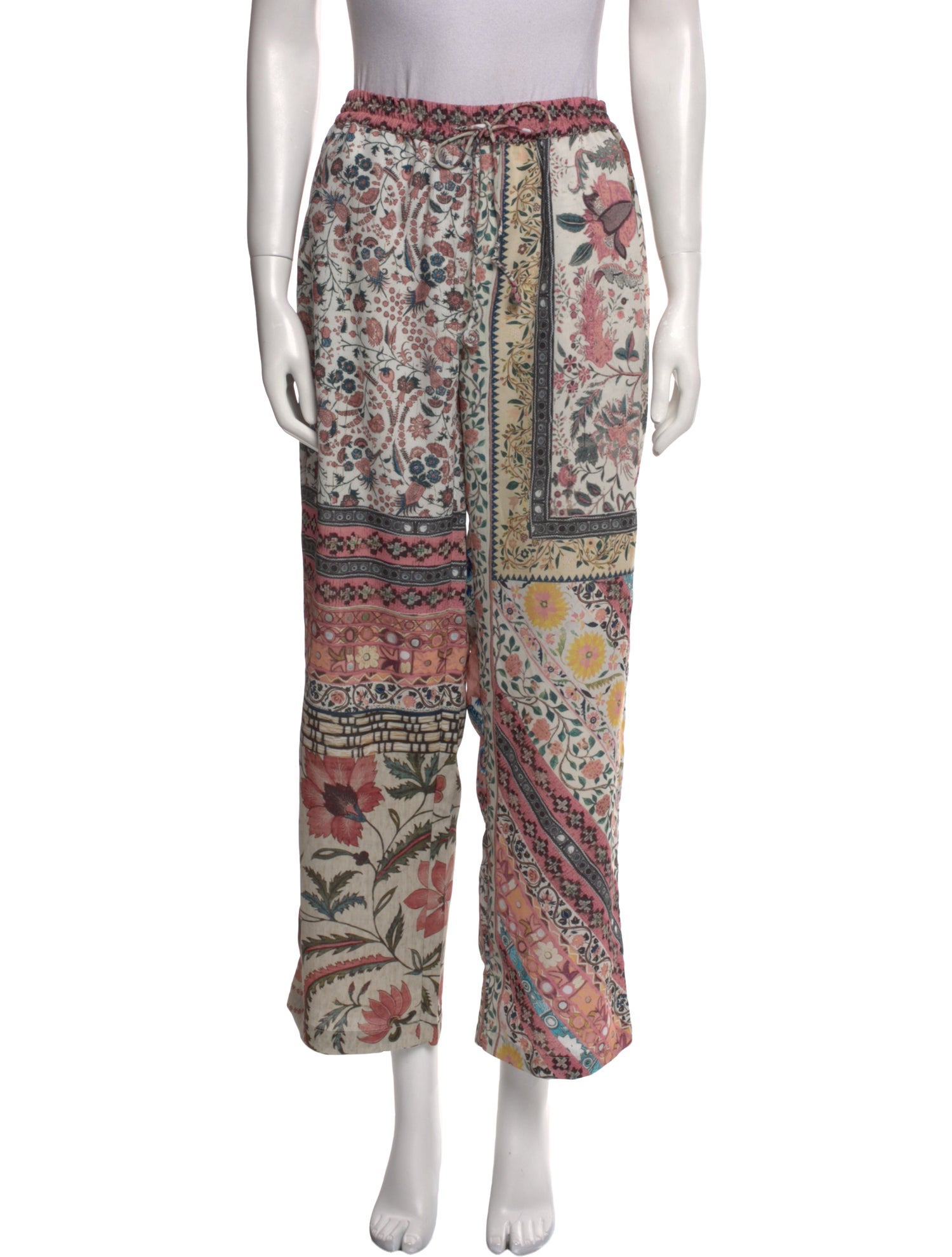 Hemanta & Nandita Floral Print Wide Leg Pants