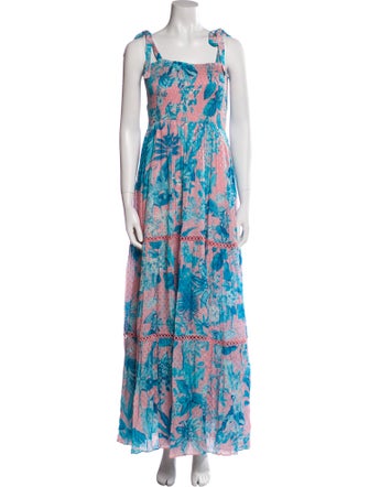 Hemanta & Nandita Floral Print Long Dress