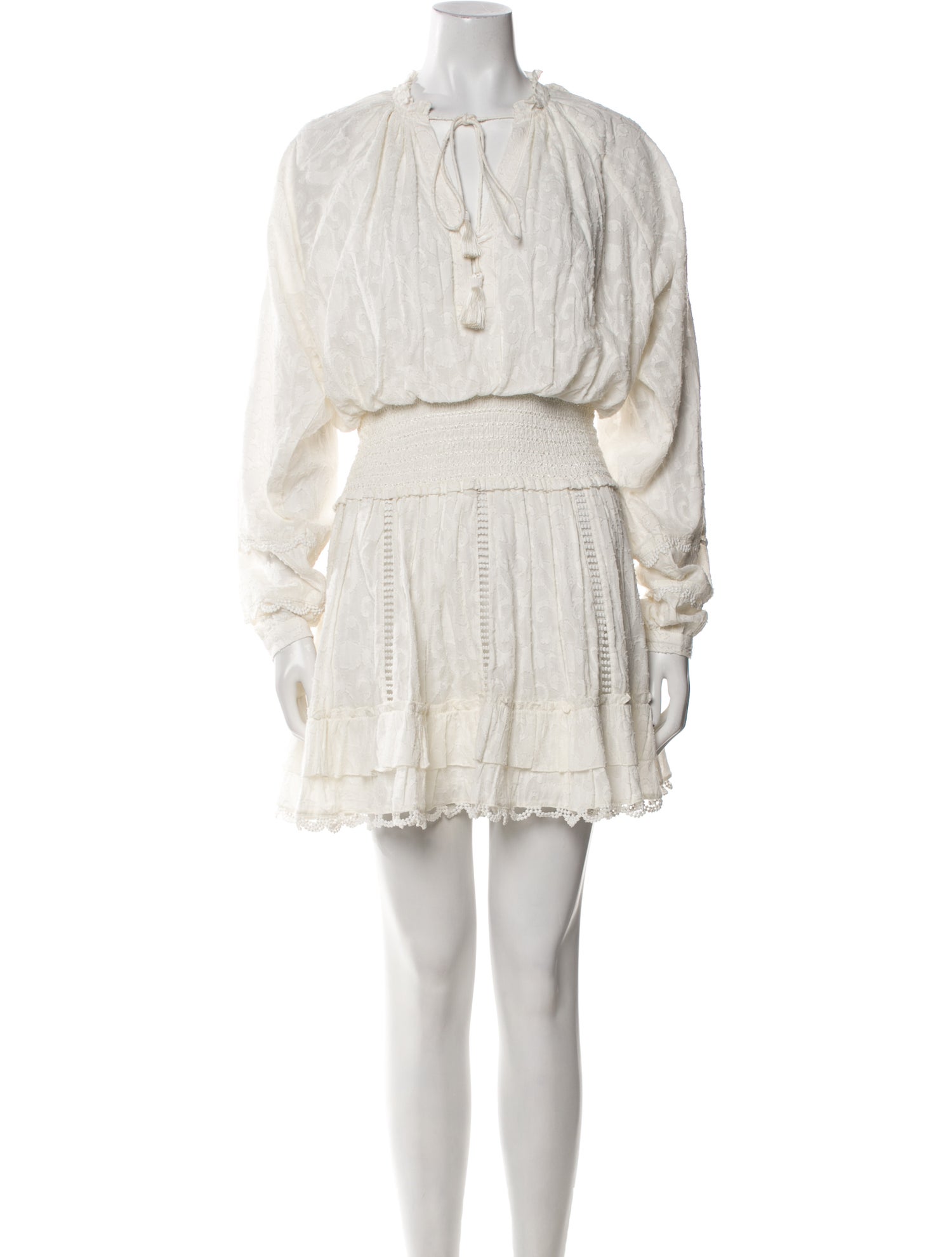 Hemanta & Nandita Crew Neck Mini Dress