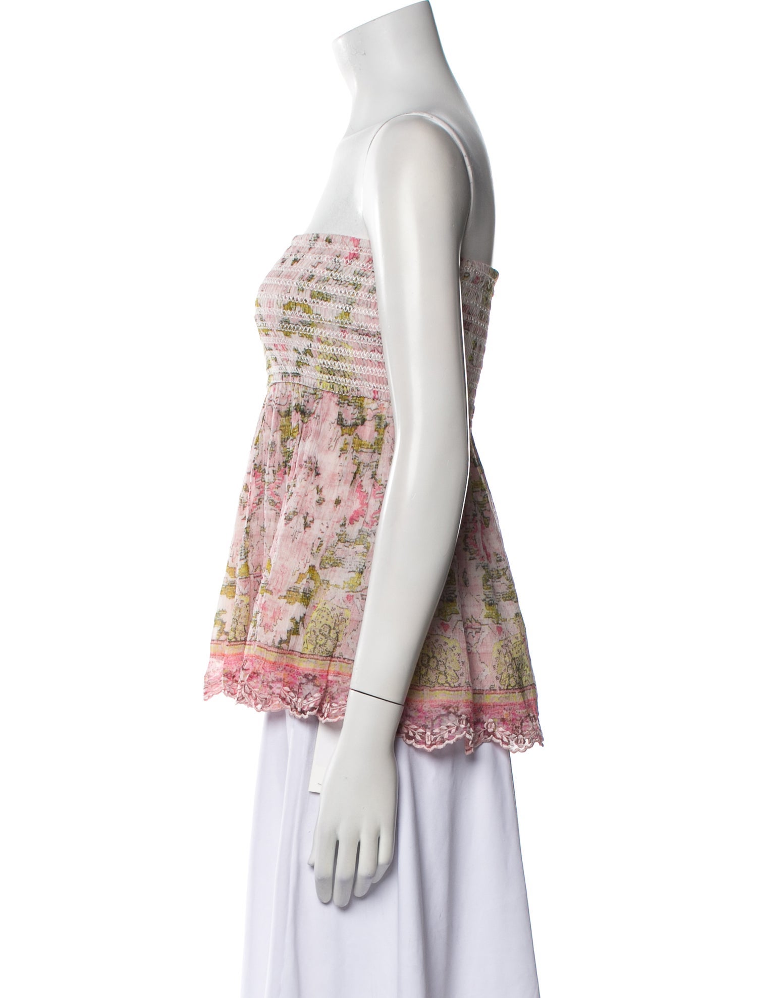 Hemanta & Nandita Printed Strapless Top w/ Tags