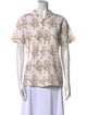 Hemanta & Nandita Floral Print V-Neck Button-Up Top