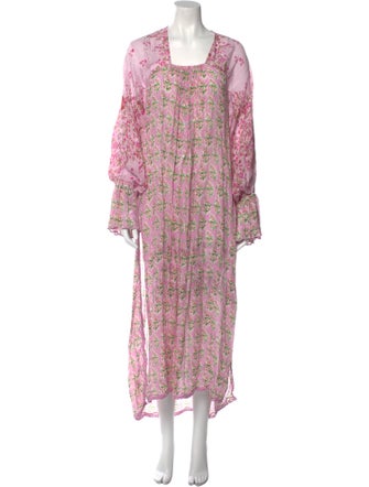 Hemanta & Nandita Floral Print Long Dress