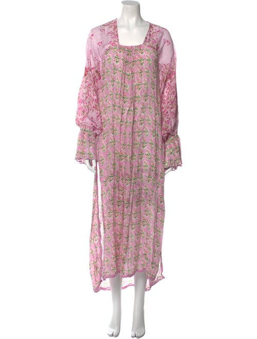 Hemanta & Nandita Floral Print Long Dress