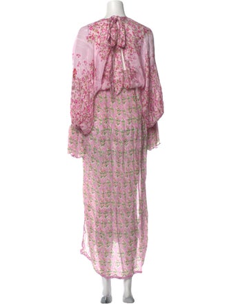 Hemanta & Nandita Floral Print Long Dress