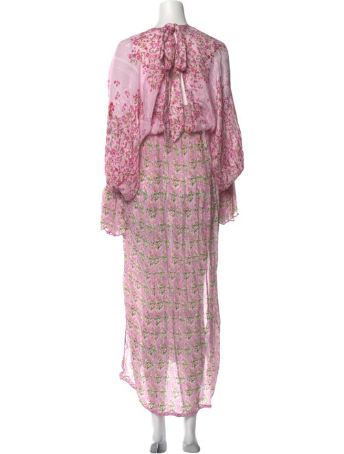 Hemanta & Nandita Floral Print Long Dress