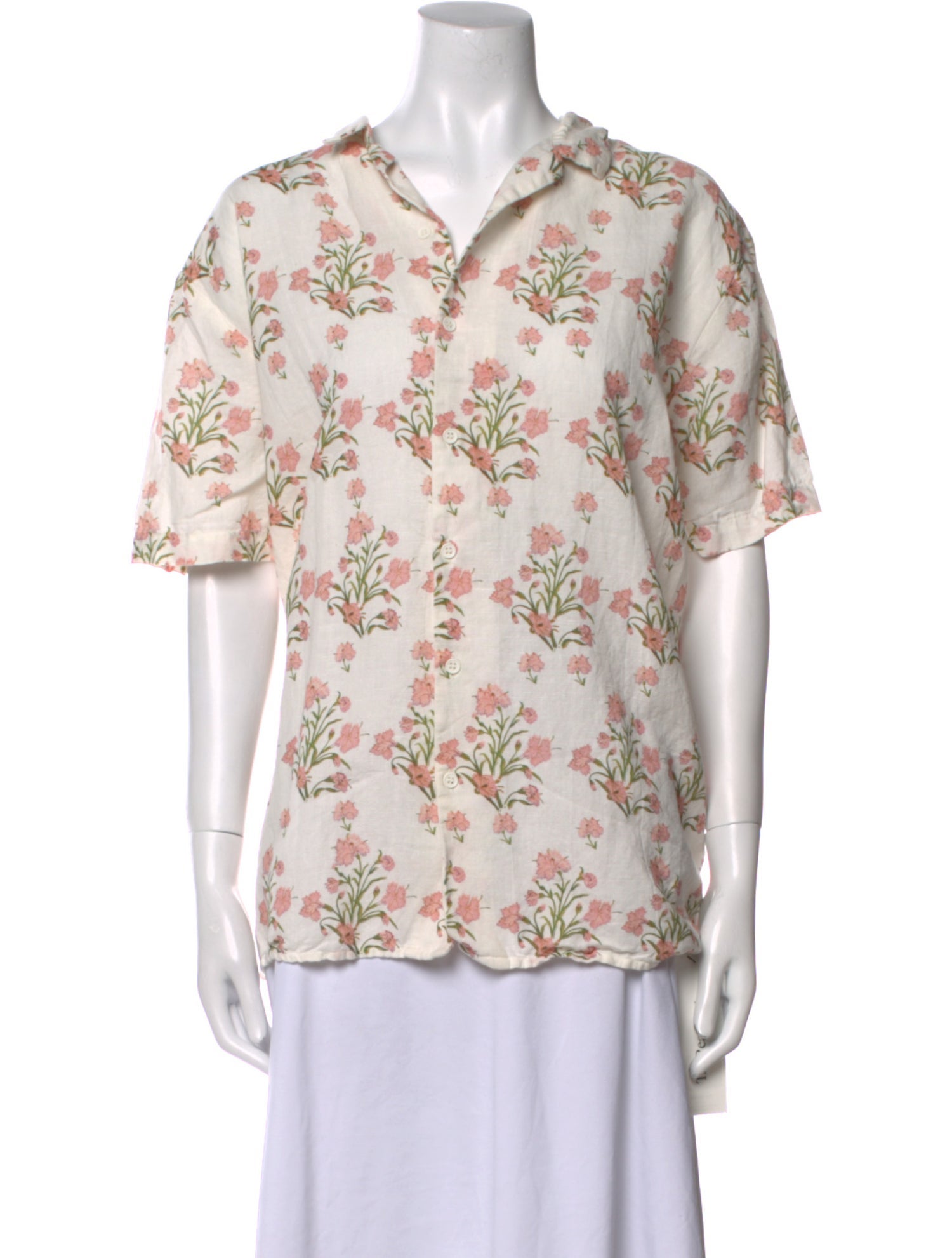 Hemant and Nandita Floral Print V-Neck Blouse