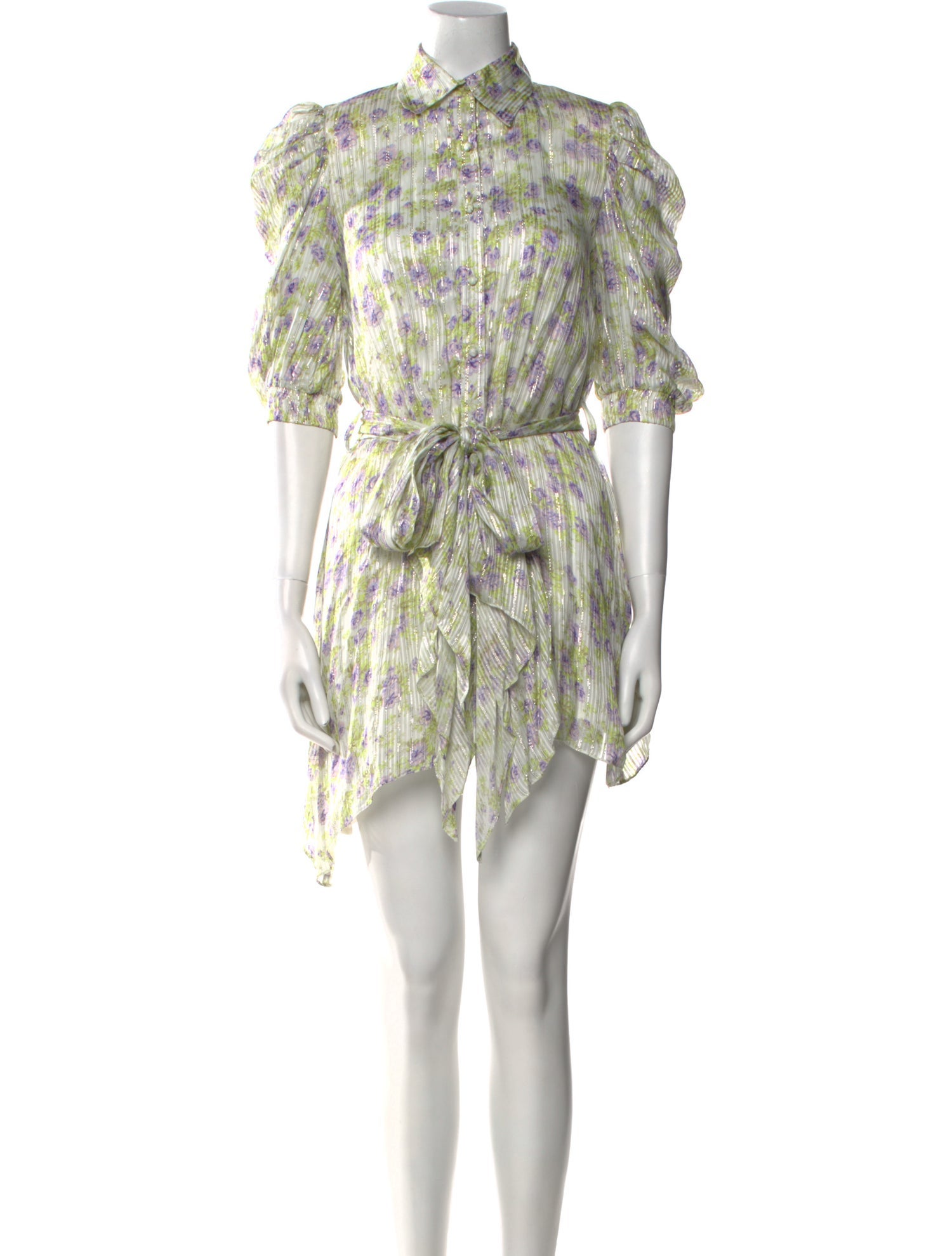 Hemanta & Nandita Floral Print Mini Dress