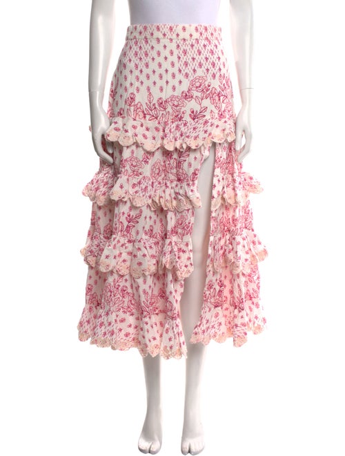 Hemanta & Nandita Floral Print Midi Length Skirt