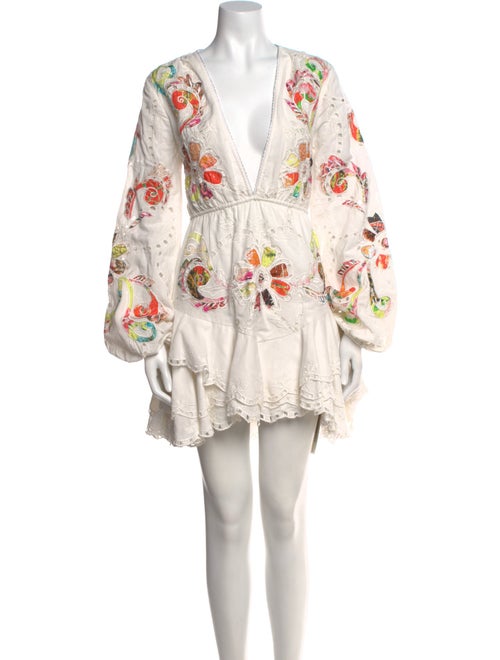 Hemanta & Nandita Floral Print Mini Dress