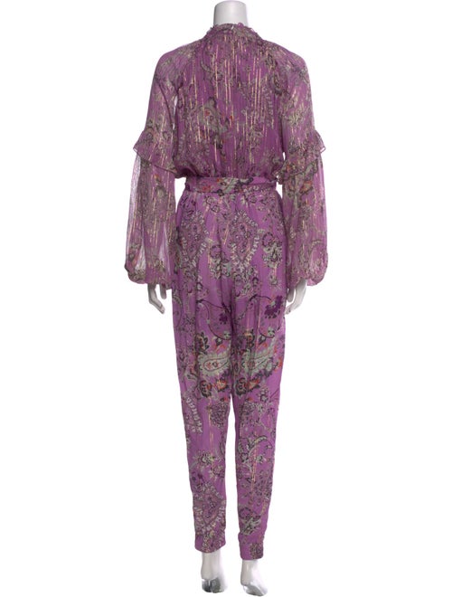 Hemanta & Nandita Floral Print Tie Neck Jumpsuit