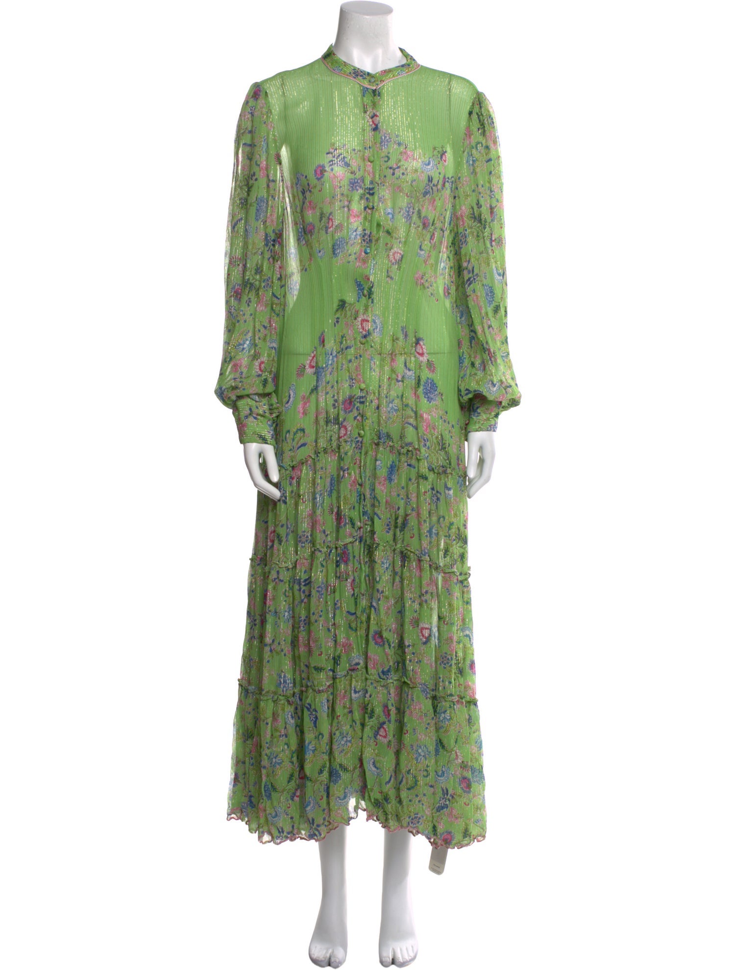 Hemanta & Nandita Floral Print Long Dress