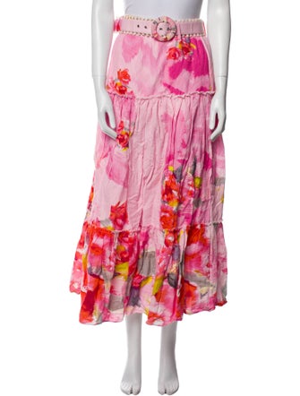 Hemanta & Nandita Floral Print Midi Length Skirt