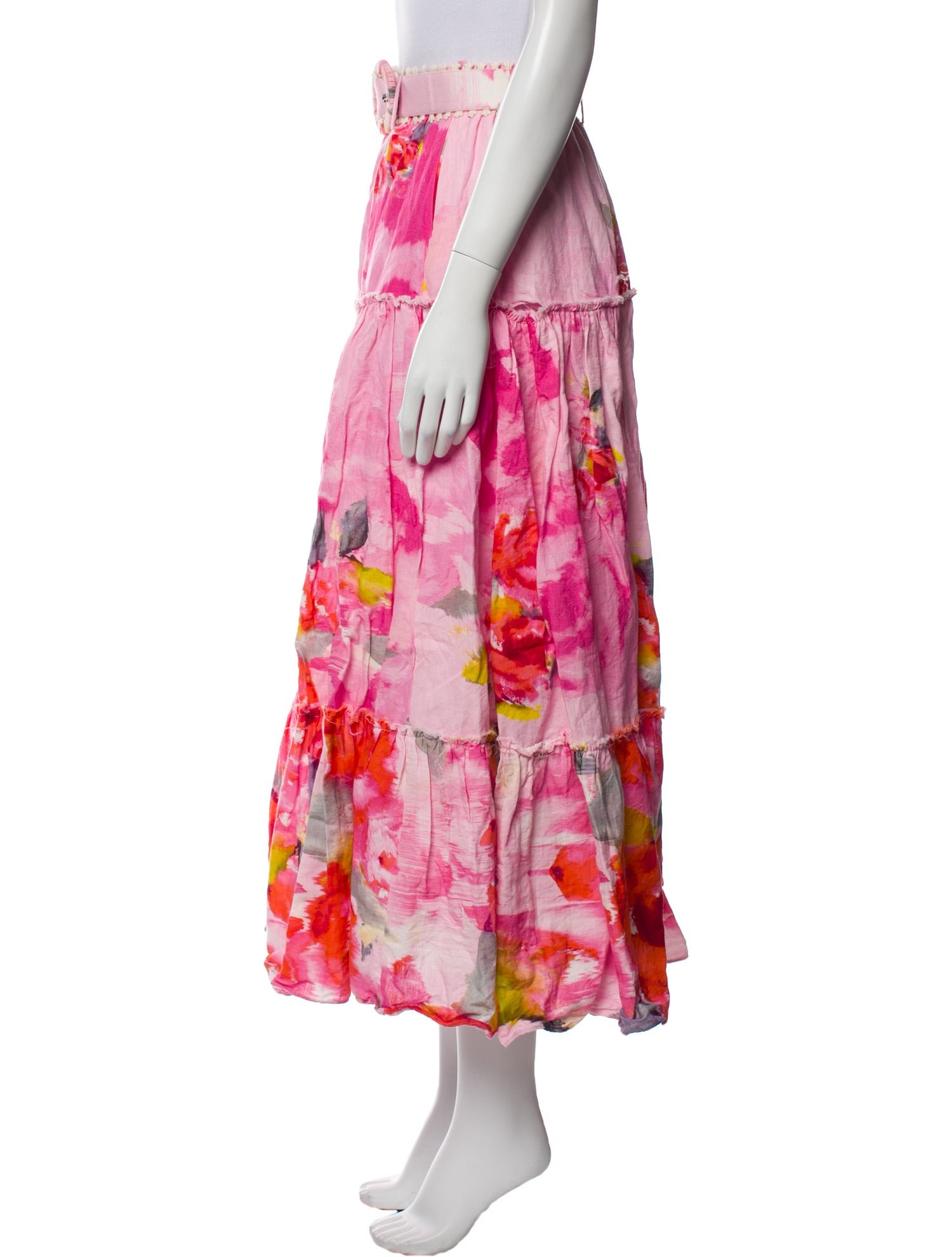 Hemanta & Nandita Floral Print Midi Length Skirt