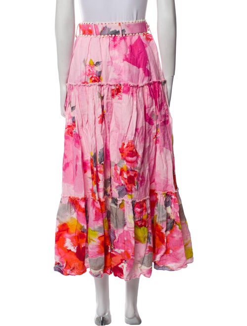 Hemanta & Nandita Floral Print Midi Length Skirt