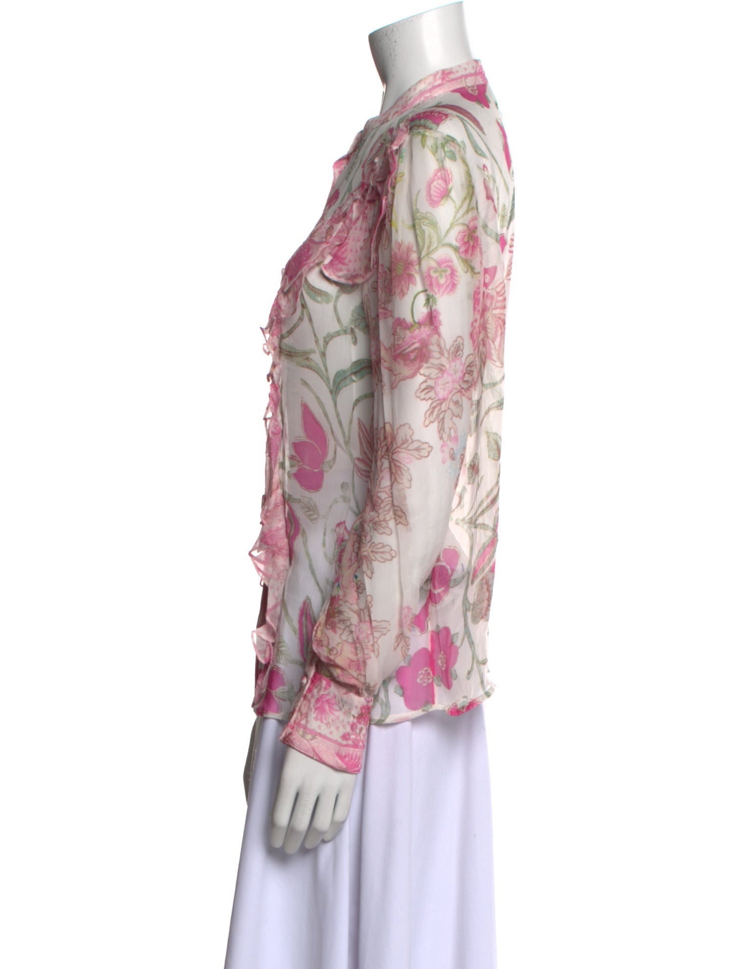 Hemanta & Nandita Floral Print Mock Neck Blouse