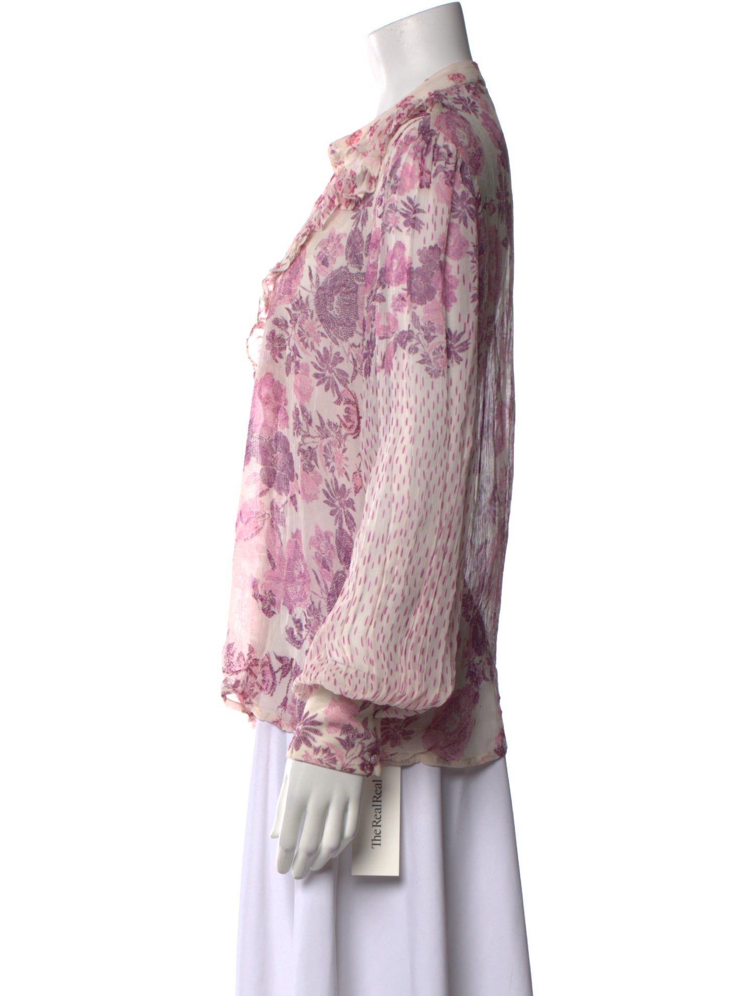 Hemanta & Nandita Floral Print V-Neck Blouse