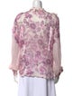 Hemanta & Nandita Floral Print V-Neck Blouse