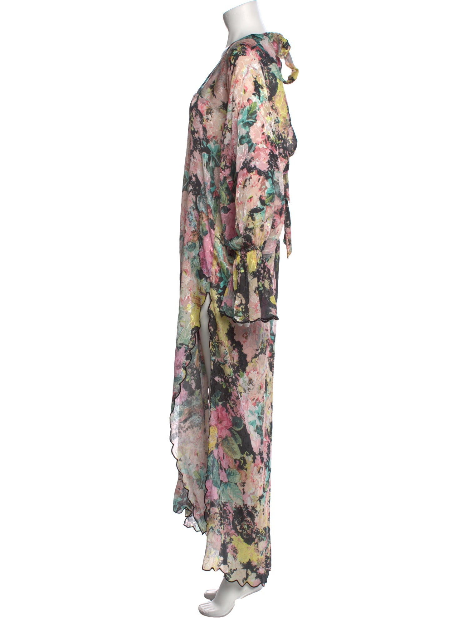 Hemanta & Nandita Floral Print Long Dress w/ Tags