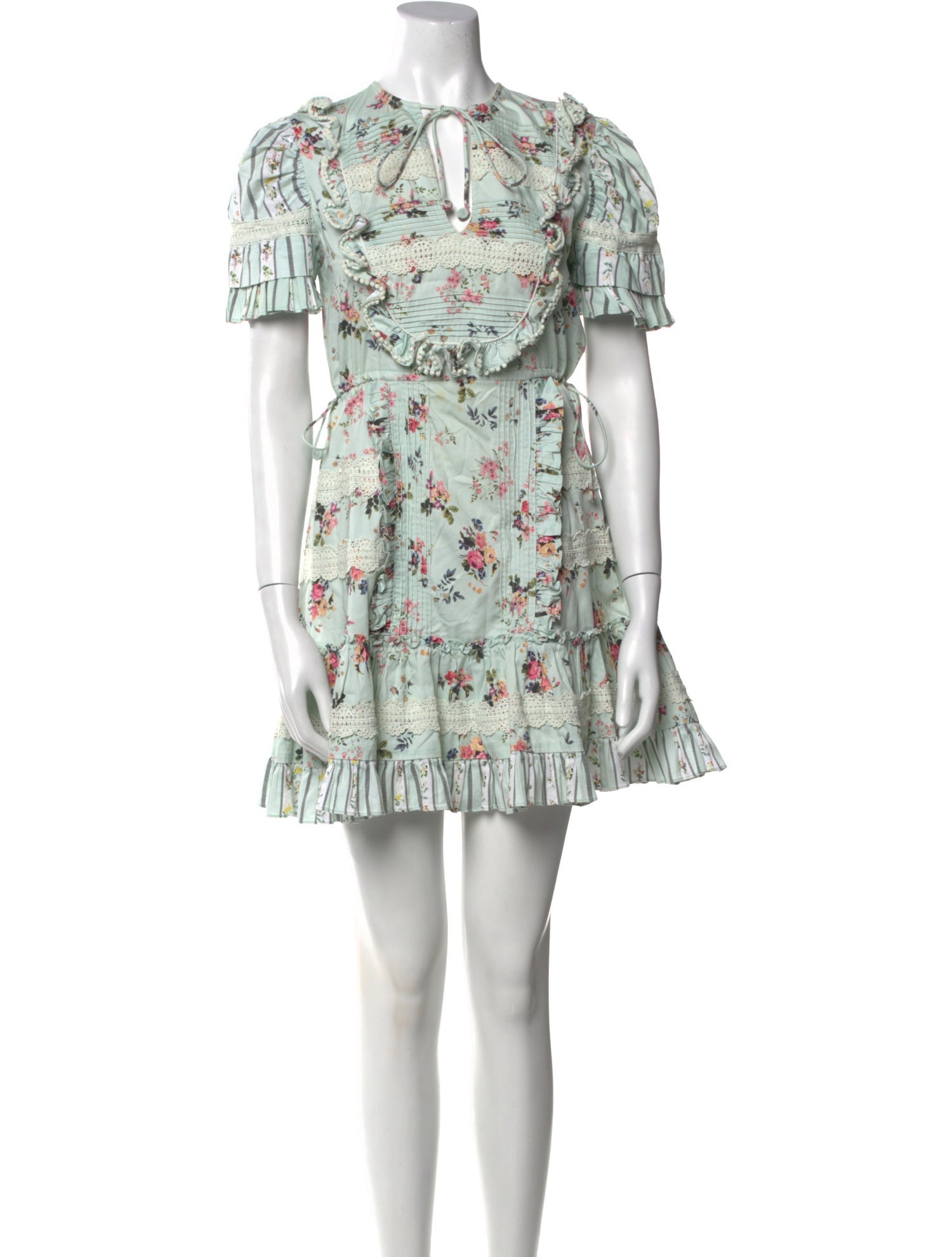 Hemanta & Nandita Floral Print Mini Dress