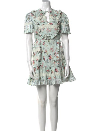 Hemanta & Nandita Floral Print Mini Dress