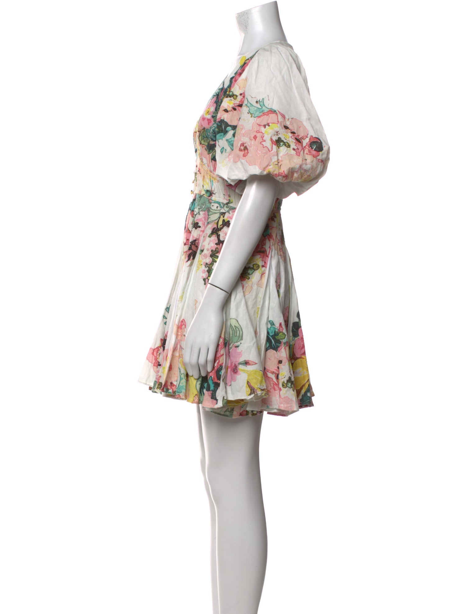 Hemanta & Nandita Floral Print Mini Dress